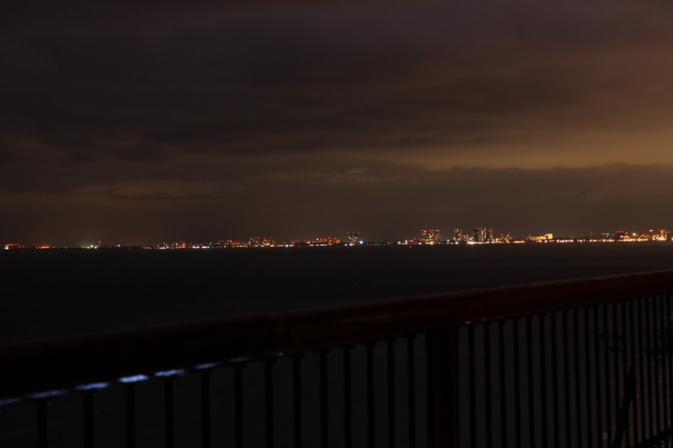 Night Puerto Vallarta shore view